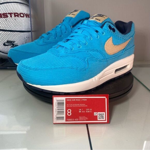 Nike Shoes - 🆕 Nike	Air Max 1 Premium 'Baltic Blue Corduroy' - Womens 9.5